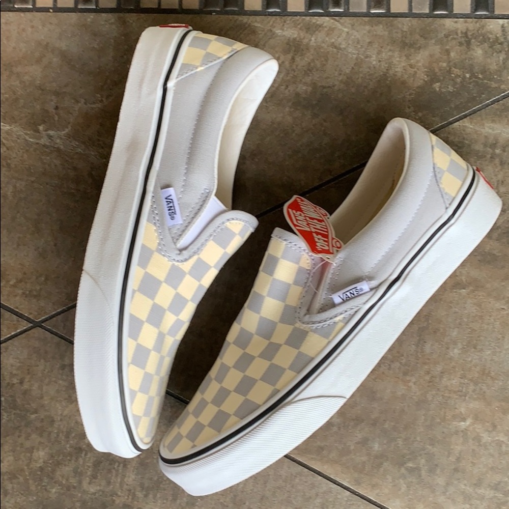VANS CLASSIC SLIP ON CHECKERBOARD GREY DAWN men’s - Picture 16 of 16